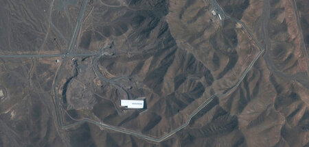 Atomanlage Fordo nördlich der heiligen Stadt Qom (Satellitenbild...