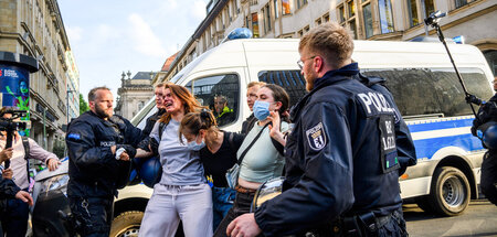 Bei der Räumung der Humboldt-Universität am vergangenen Donnerst...
