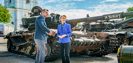 Ursula von der Leyen, EU-Kommissionspräsidentin, zu Besuch in Ki...