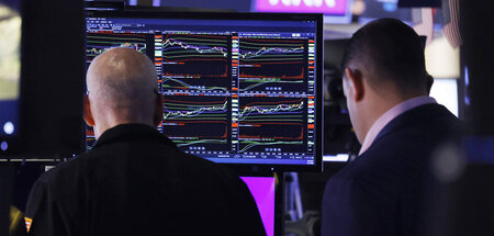 »Heißeste Aktie der Welt« (New York Stock Exchange in der Wall S...
