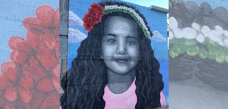 Mural des Streetart-Künstlerin ESTR in Erinnerung an Hind Rajab,...