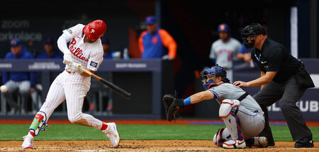 Ein Mordsschlag: Bryce Harper in Action (London, 9.6.2024)