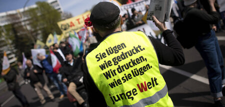 Angeblicher Beleg für »die Umsturzabsichten« der jungen Welt: Ze...