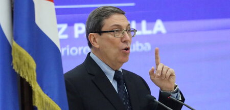 Wessen Militär die Insel besucht, möchte Außenminister Rodríguez...