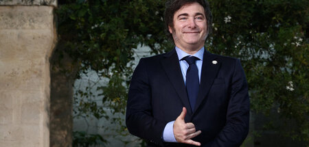 Fühlt sich cool: Javier Milei beim G7-Gipfel in Italien (14.6.20...