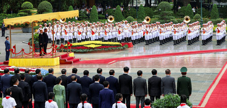 Empfang von Russlands Präsident Putin am Donnerstag in Hanoi