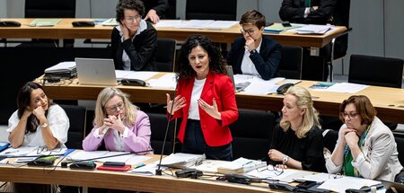Felor Badenberg (CDU, l.) im Berliner Abgeordnetenhaus (20.6.202...