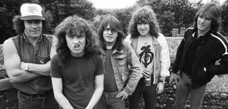 Das Mehrgenerationenprojekt AC/DC im August 1984 in der Besetzun...