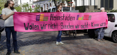 »Housing Action Day« vor der Heimstaden-Zentrale im April in Ber...