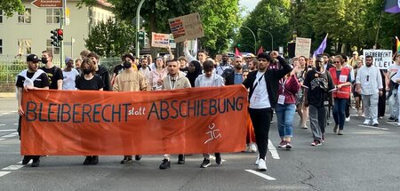 Proteste gegen verschärfte Asylgesetze während der Innenminister...