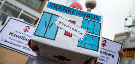 Aktion des »Bündnisses Klinikrettung« in Berlin Aktion des »Bündnisses Klinikrettung« in Berlin