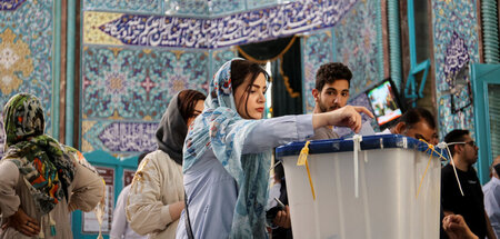 Wenige Iraner folgten am Freitag der Aufforderung, einen neuen P...