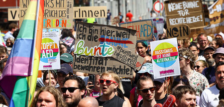 Bis zu 70.000 Menschen beteiligten sich an den Protesten gegen d...