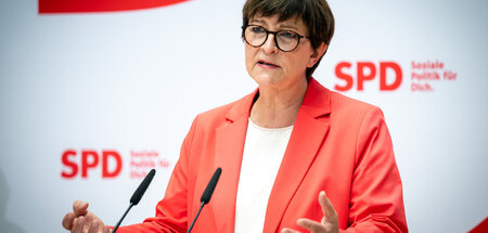 Verspricht, keinem Sozialraub zuzustimmen: SPD-Kovorsitzende Sas...
