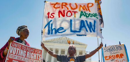 »Trump steht nicht über dem Gesetz«: Protest gegen das Urteil de... »Trump steht nicht über dem Gesetz«: Protest gegen das Urteil de...