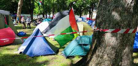 Pro-Palästina-Camp an der Uni Bonn im Mai