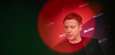 Koparteichef Martin Schirdewan am Montag im Berliner Karl-Liebkn... Koparteichef Martin Schirdewan am Montag im Berliner Karl-Liebkn...