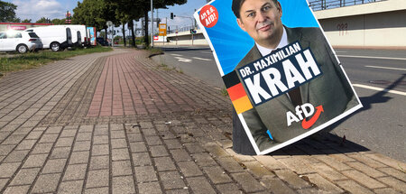 Hängt noch in der Luft: AfD-Spitzenkandidat Krah (Erfurt, 10.6.2...