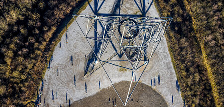 »Die Fotoapparate haben das Fliegen gelernt«: Skulptur in Bottro...