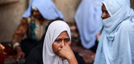 Nach mehr als zehn Monaten Krieg: Palästinenser in einer zerstör...