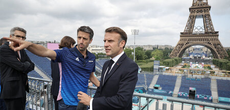 Will sich schön inszenieren: Emmanuel Macron am Mittwoch in Pari...