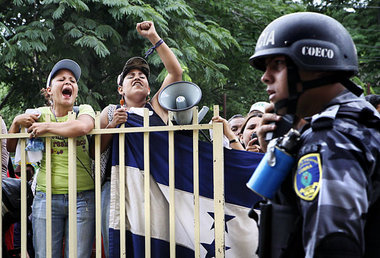Protest gegen die Putschisten in Tegucigalpa Protest gegen die Putschisten in Tegucigalpa