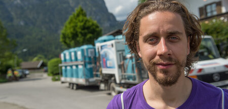 Als Sprecher von »Stop G7 Elmau« vor Ort: Benjamin Ruß in Garmis...