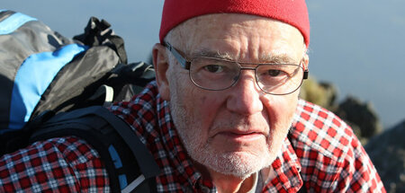 Erschließungsweisen der Welt: Thomas Metscher beim Gipfelanstieg