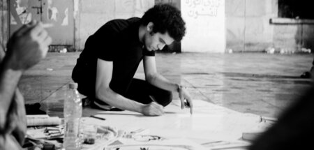 Aschraf Omar zeichnete bereits während der ägyptischen Massenpro...