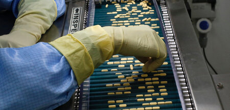 Pillenproduktion in Verna, Indien
