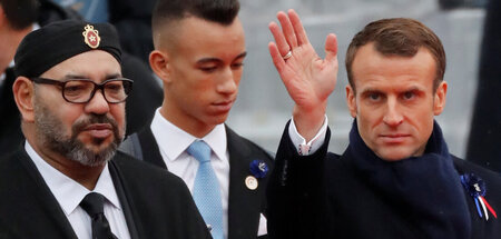 Kolonialisten halten zusammen: Mohammed VI., Kronprinz Hassan un... Kolonialisten halten zusammen: Mohammed VI., Kronprinz Hassan un...