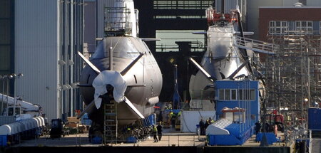 Auf dem Gelände der Thyssen-Krupp Marine Systems GmbH in Kiel