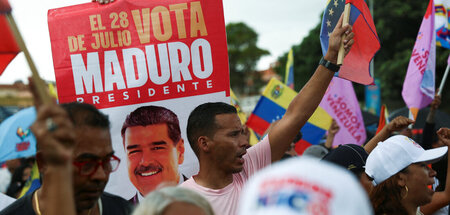 Ohnehin vom Sieg überzeugt: Anhänger Maduros (Caracas, 30.6.2024...