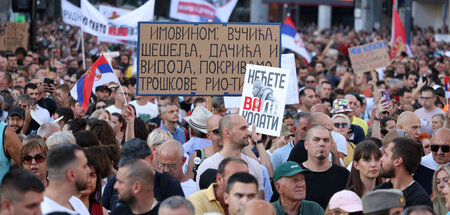 Sie sind alle wieder da: Die Massenproteste gegen Serbiens Lithi...