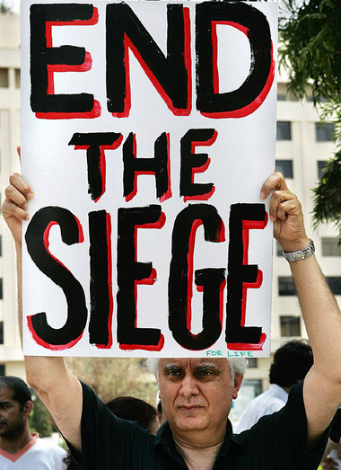 Libanesischer Protest vor dem UN-Gebäude in Beirut am Donnerstag...