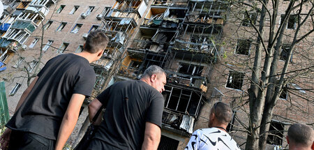 Zerstörtes Wohnhaus in Kursk am Sonntag Zerstörtes Wohnhaus in Kursk am Sonntag