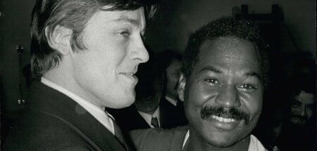 Ein ganzer Kerl: Boxpromoter Alain Delon (l.) und der kubanische...