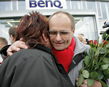 Abschied: BenQ-Betriebsrat Michael Gerber im Januar 2007 nach de...