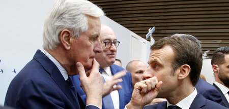 Macrons Kandidatenkür hatte endlich Erfolg: Barnier (l.) ist der...