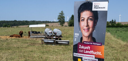BSW-Wahlplakat in Ottstedt am Berge im Kreis Weimarer Land (13.8... BSW-Wahlplakat in Ottstedt am Berge im Kreis Weimarer Land (13.8...