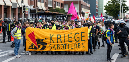 Auch am Freitag gab es in Kiel Proteste gegen Rüstungskonzerne v...