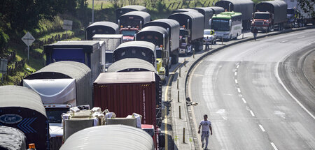 Nichts geht mehr: Autobahnblockade nördlich von Bogotá (4.9.2024...