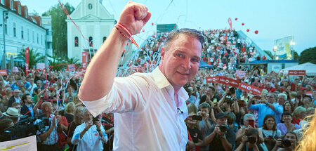 Geplatzte Hoffnung. Der SPÖ-Vorsitzende und Spitzenkandidat Andr...