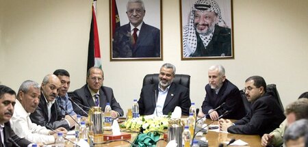 Freund und Feind: Vertreter von Fatah und Hamas in Gaza (10.5.20...