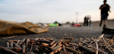 Straßenszene nahe Sderot im Süden Israels am 7. Oktober