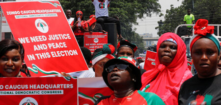 NDC-Unterstützer am Dienstag in Accra