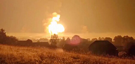Explodierendes Depot in der Stadt Twer (Zentralrussland, 18. Sep...