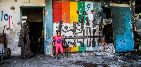 »Hamas-Kommandostrukturen«: Die zerstörte Schule Al-Seitun in Ga...