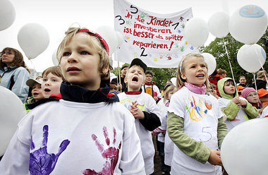 Kita-Aktionstag der GEW am 23. April in Berlin. Im Herbst sind a...