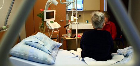 Patientin in einem Schweizer Krankenhaus
